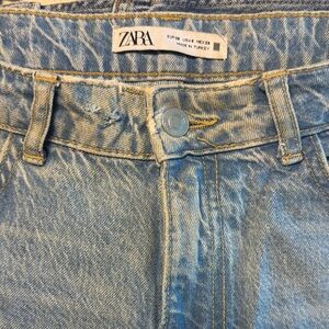 Zara Faded Blue Denim Trousers